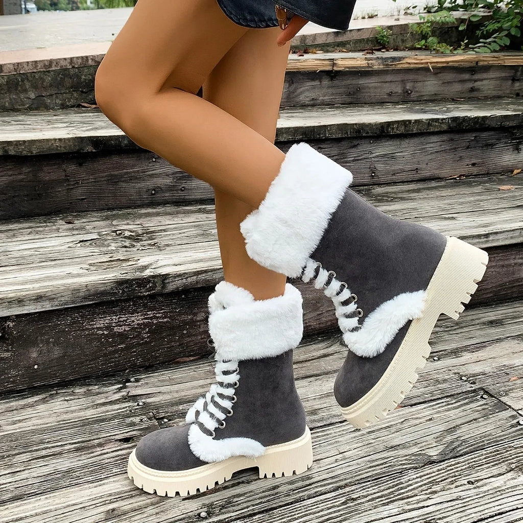 Women’s Orthotic Lace-Up Mid-Calf Snow Boots