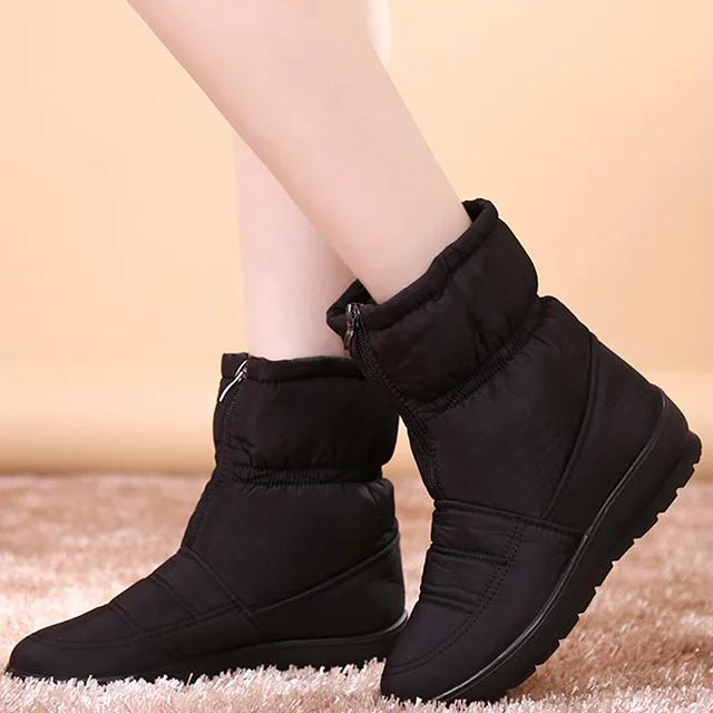 Women's snow ankle boots - winter warm