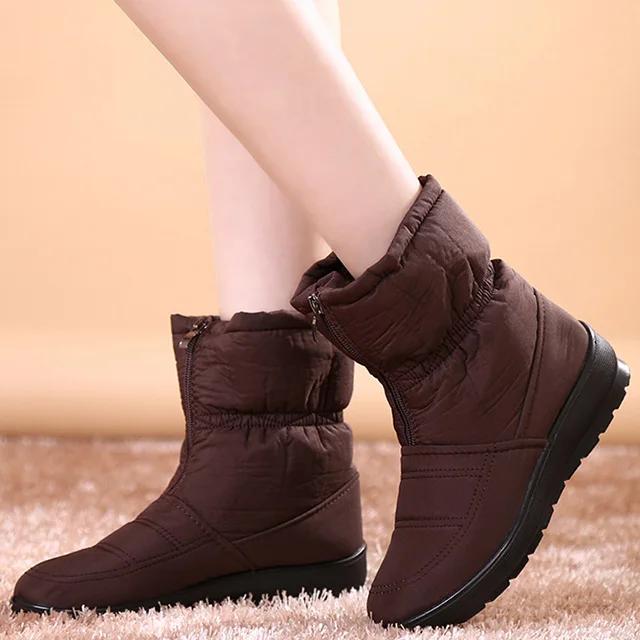 Women's snow ankle boots - winter warm