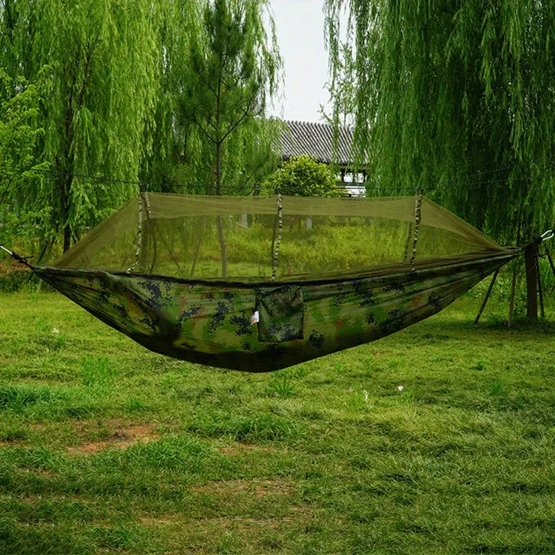 Anti-Rollover Hammock with Mosquito Net