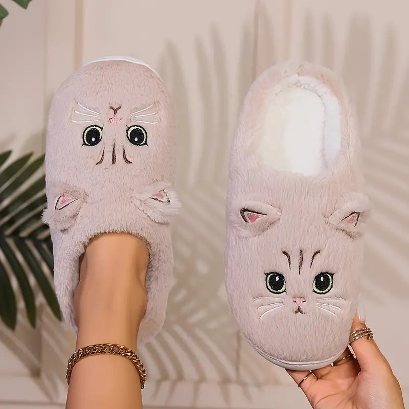 Kawaii Cat Fuzzy Winter Slippers