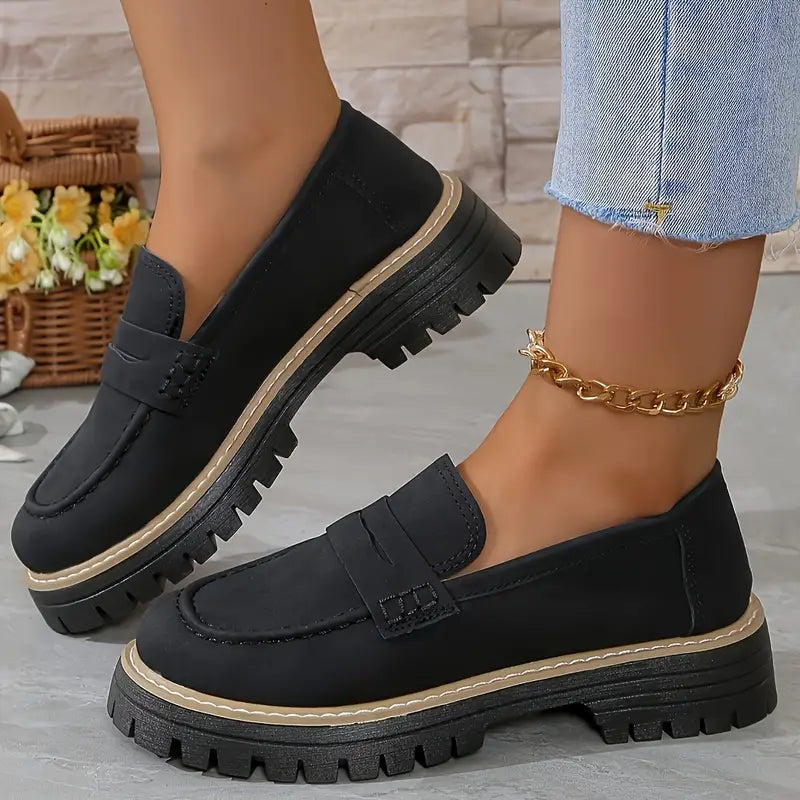 Women's Preppy Platform Loafers