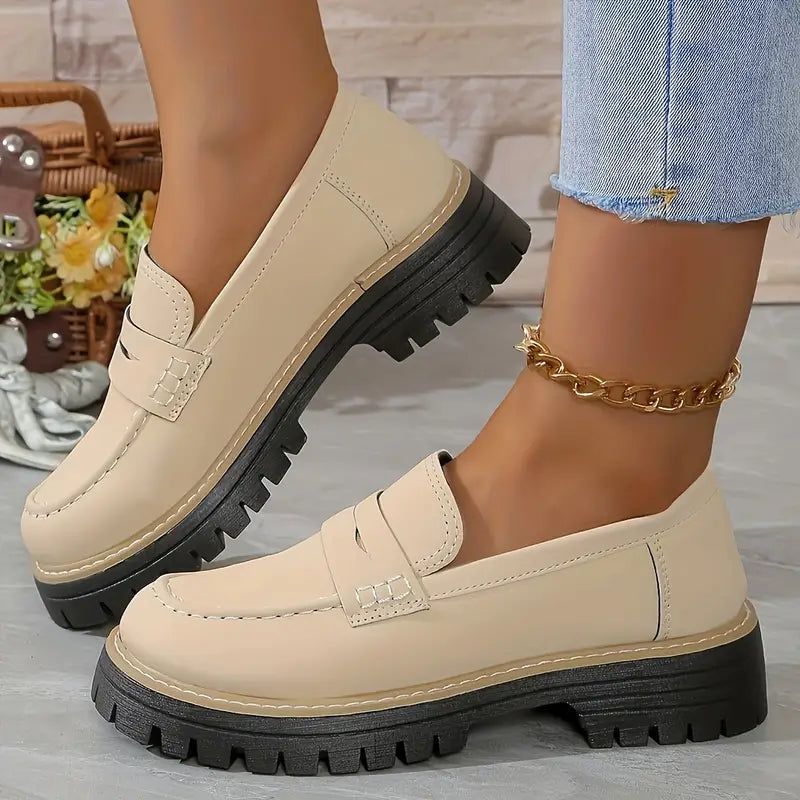 Women's Preppy Platform Loafers