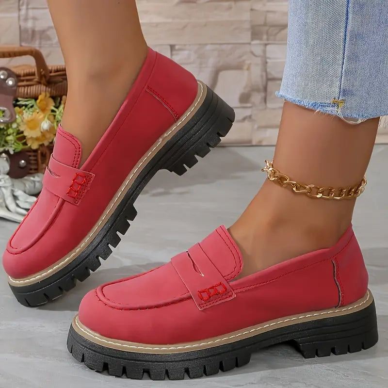 Women's Preppy Platform Loafers