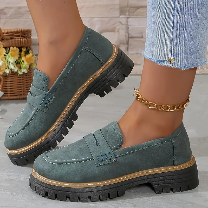 Women's Preppy Platform Loafers