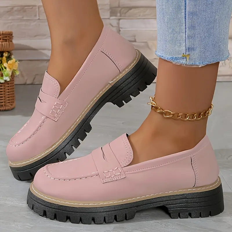 Women's Preppy Platform Loafers