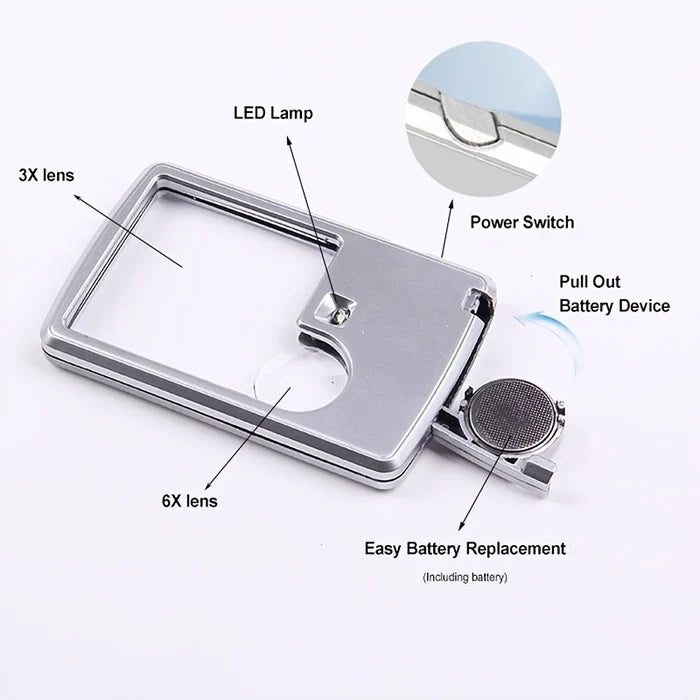 Magnifying Glass Reading Tool With LED Light