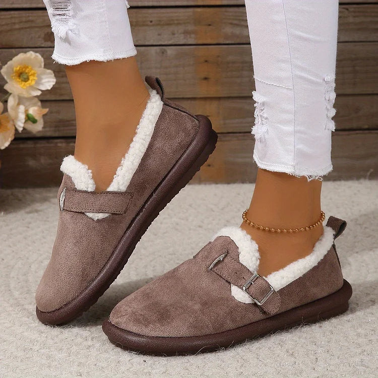 Women's Plush Round Toe Slip-On Orthopedic Shoes