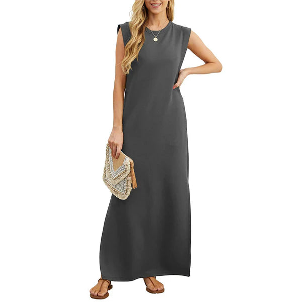 Women's Split Wrinkle-Free Maxi Dress