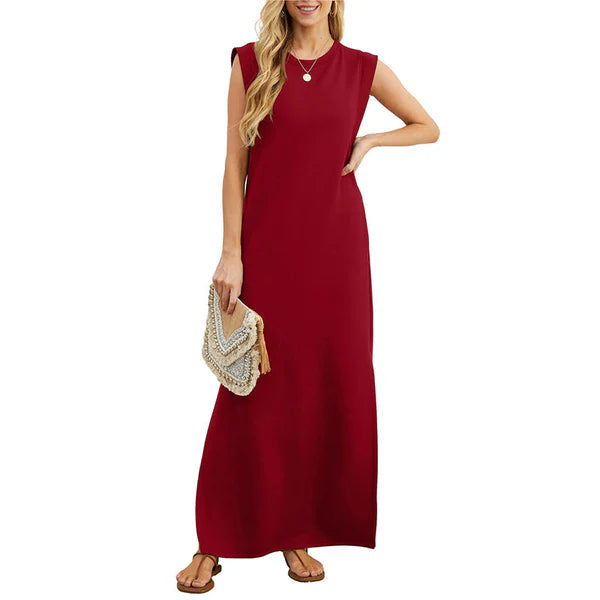 Women's Split Wrinkle-Free Maxi Dress