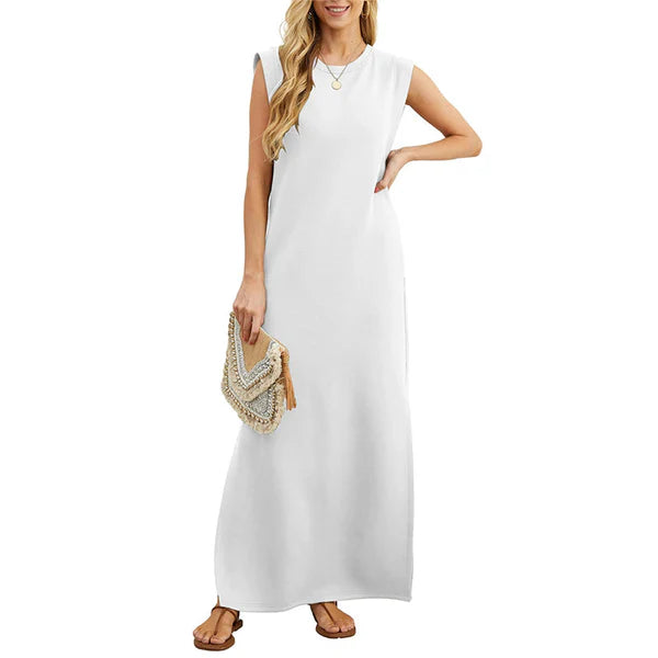 Women's Split Wrinkle-Free Maxi Dress