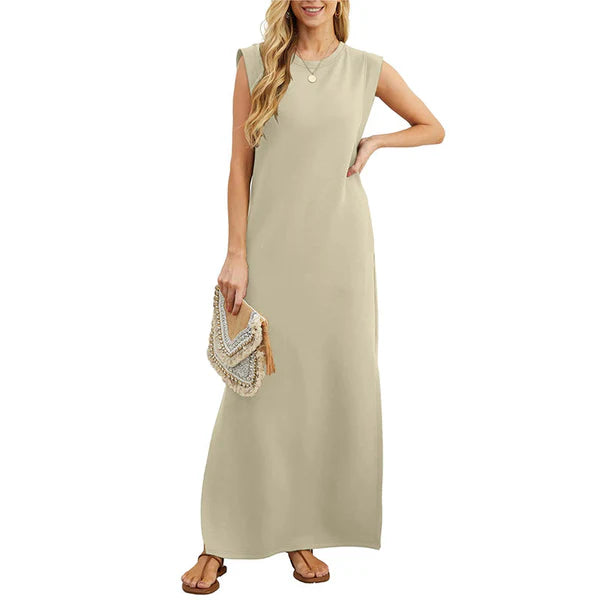 Women's Split Wrinkle-Free Maxi Dress