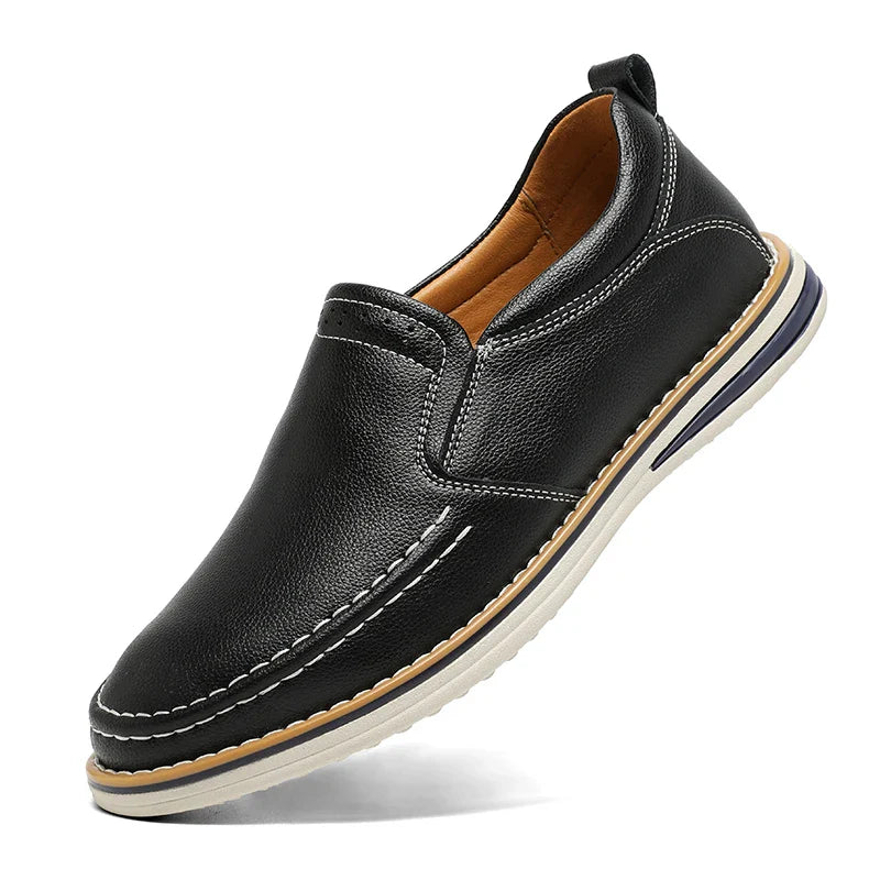 Men’s Split-Leather Slip-On Driving Loafers