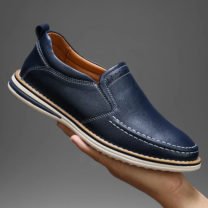 Men’s Split-Leather Slip-On Driving Loafers