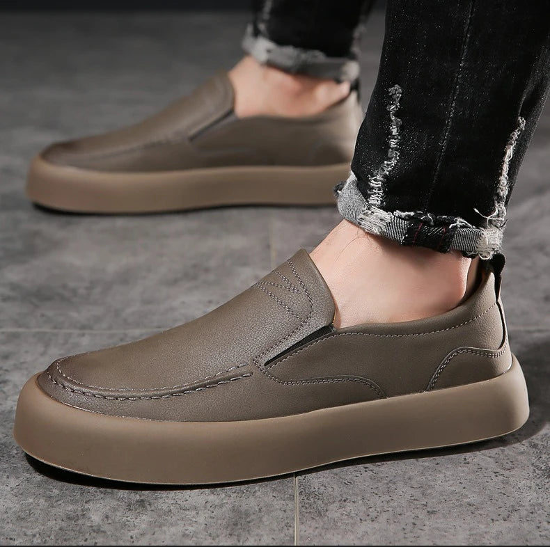Luxury Leather Slip-On Loafers for Men