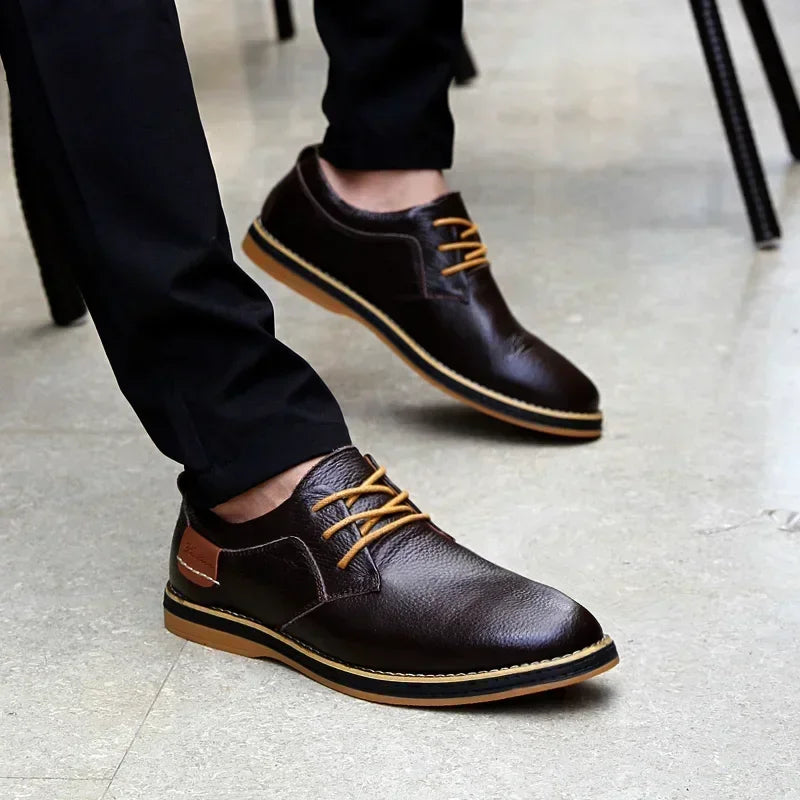 Men Oxfords Genuine Leather Dress Shoe