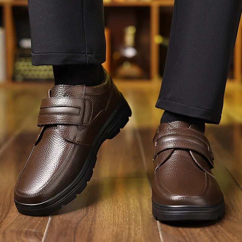 Men’s Retro Faux Leather Slip-On Loafers