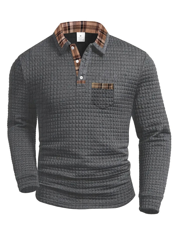 Men’s Classic Textured Knit Long Sleeve Sweater