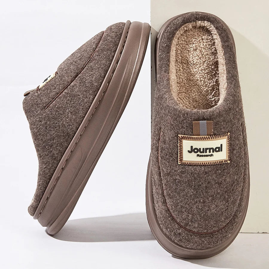 Men's Memory Foam Fleece House Slippers