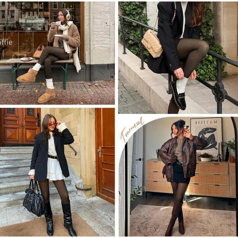 Women’s One-Seam High-Waist Fleece-Lined Shaping Leggings