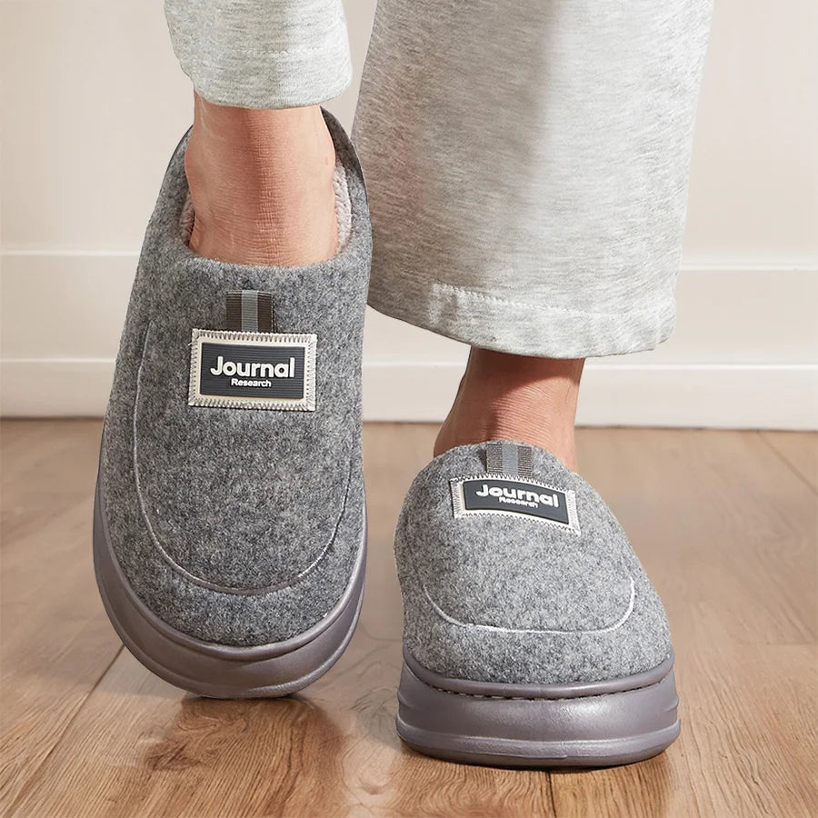 Men's Memory Foam Fleece House Slippers