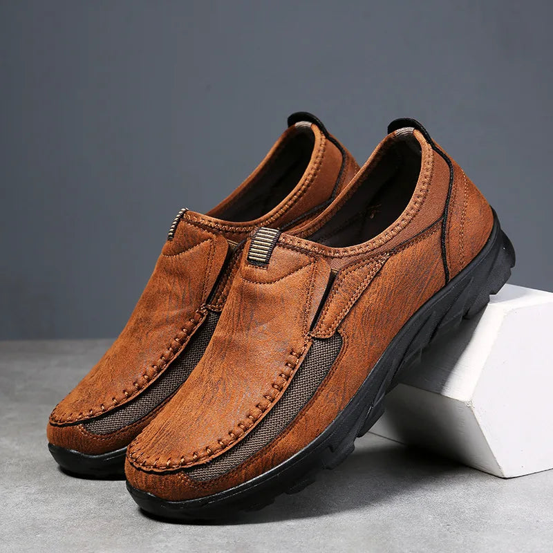 Men’s Handmade Retro Leather Loafers