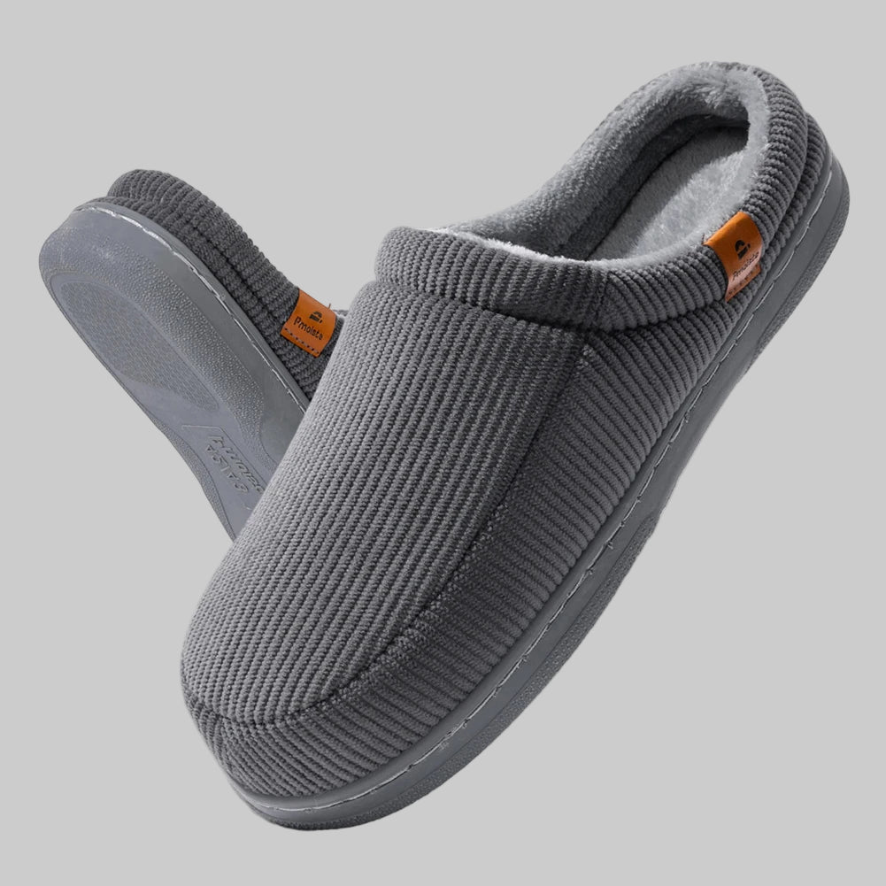 Men’s Corduroy Memory Foam House Slippers