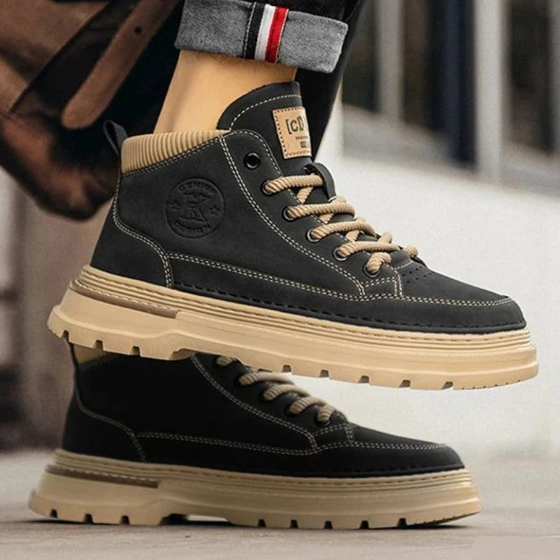 Men’s Plush-Lined High-Top Winter Grip Boots