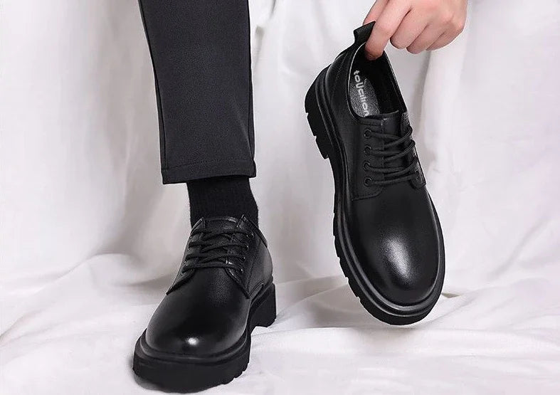 Men’s Classic Black Lace-Up Dress Shoes