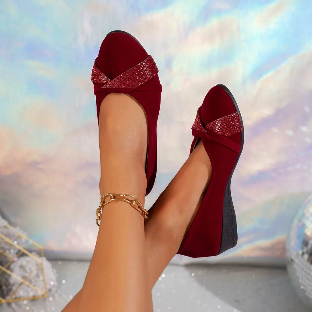 Women's Lightweight Rhinestone Orthopaedic Wedge Shoes