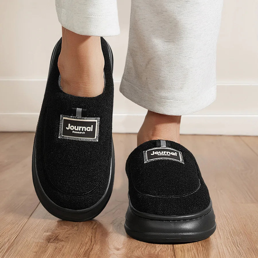 Men's Memory Foam Fleece House Slippers