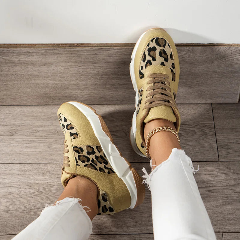 Women's Comfortable Leopard Trainers