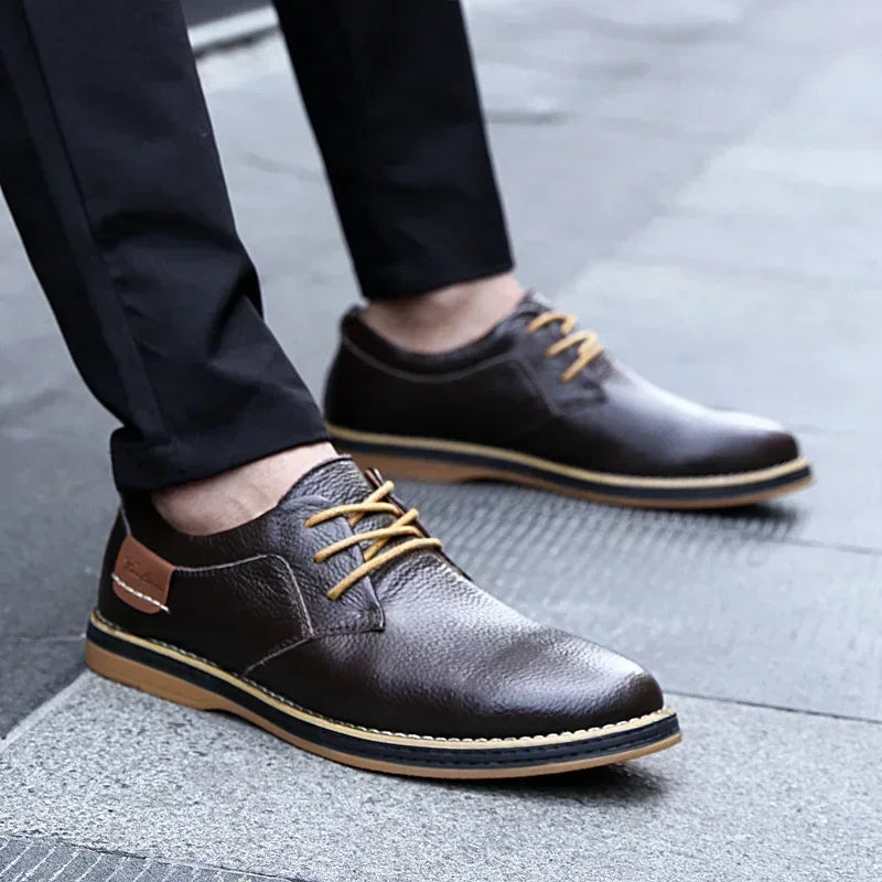 Men Oxfords Genuine Leather Dress Shoe