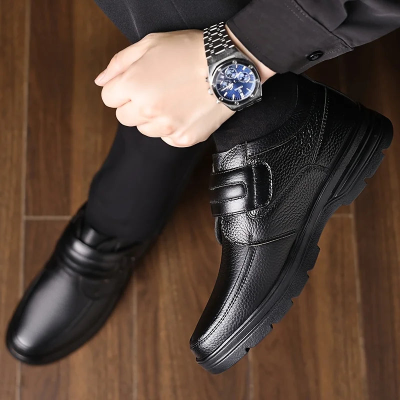 Men’s Retro Faux Leather Slip-On Loafers