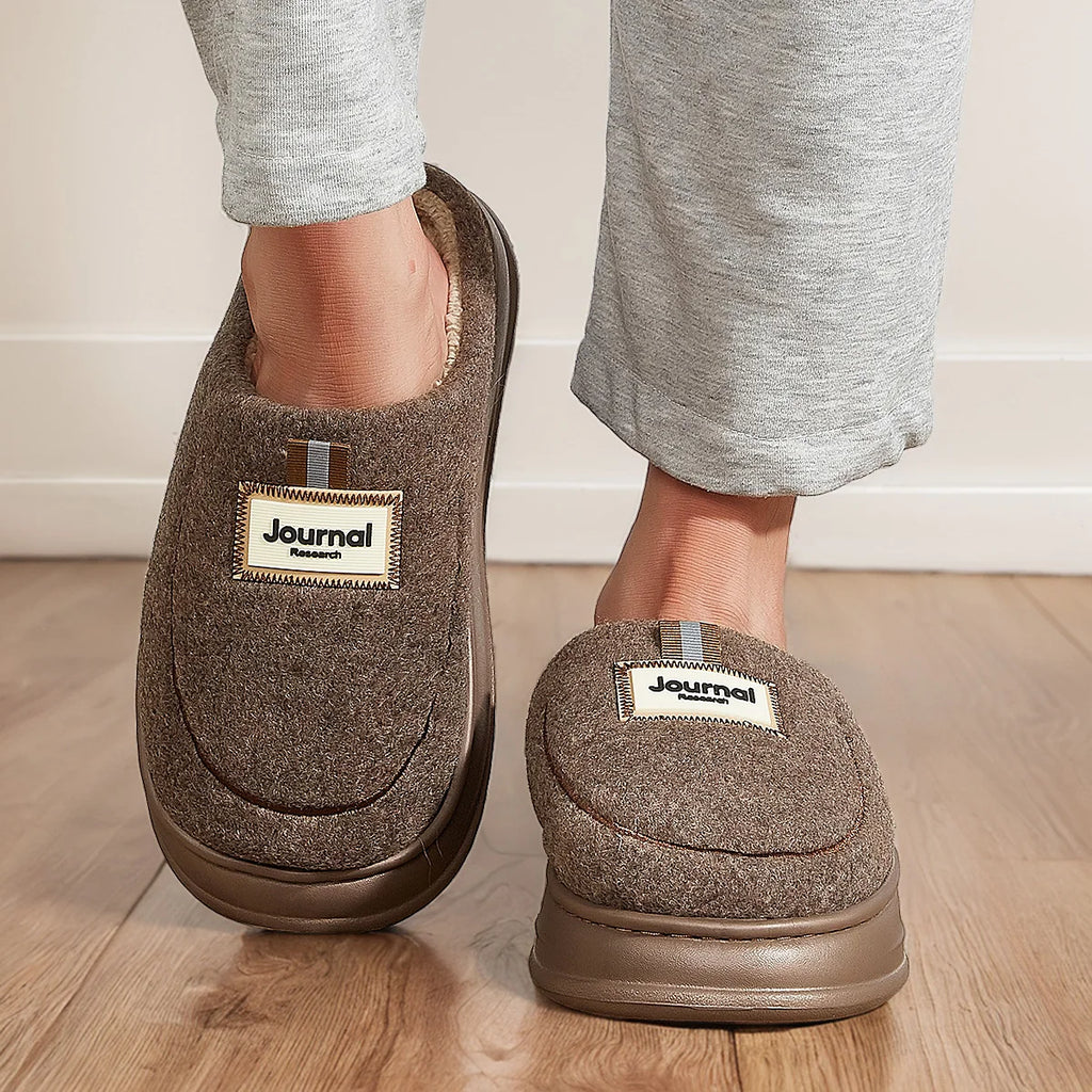 Men's Memory Foam Fleece House Slippers