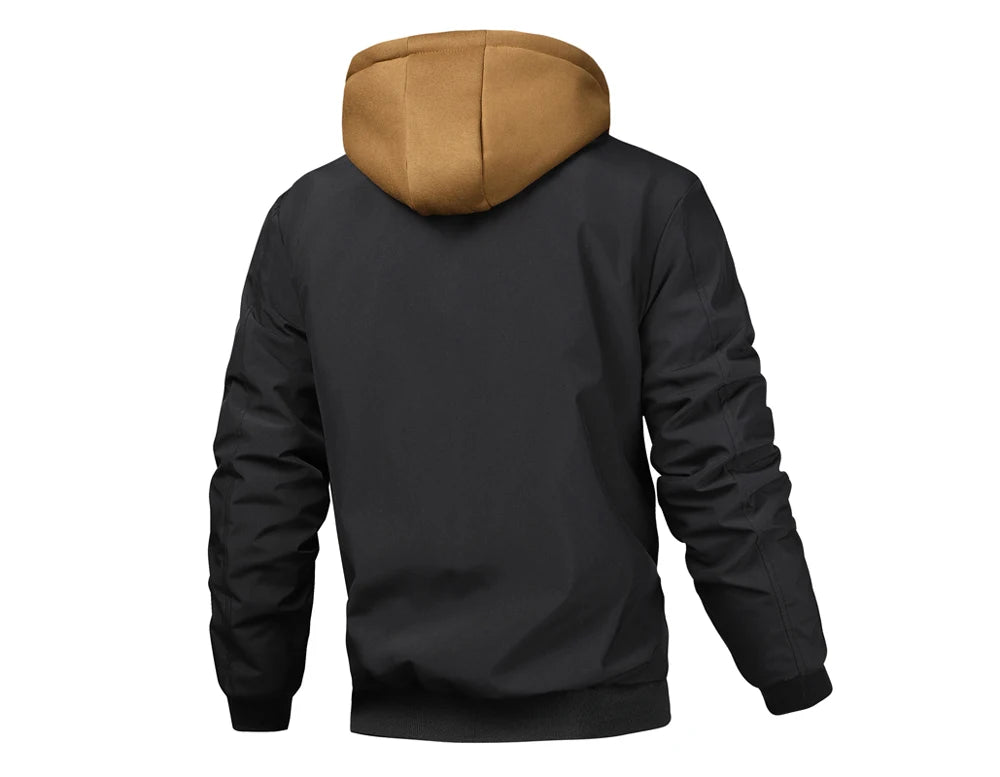 Men's Sylvain Hooded Air Force Jacket With Zipper