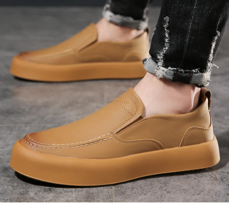 Luxury Leather Slip-On Loafers for Men