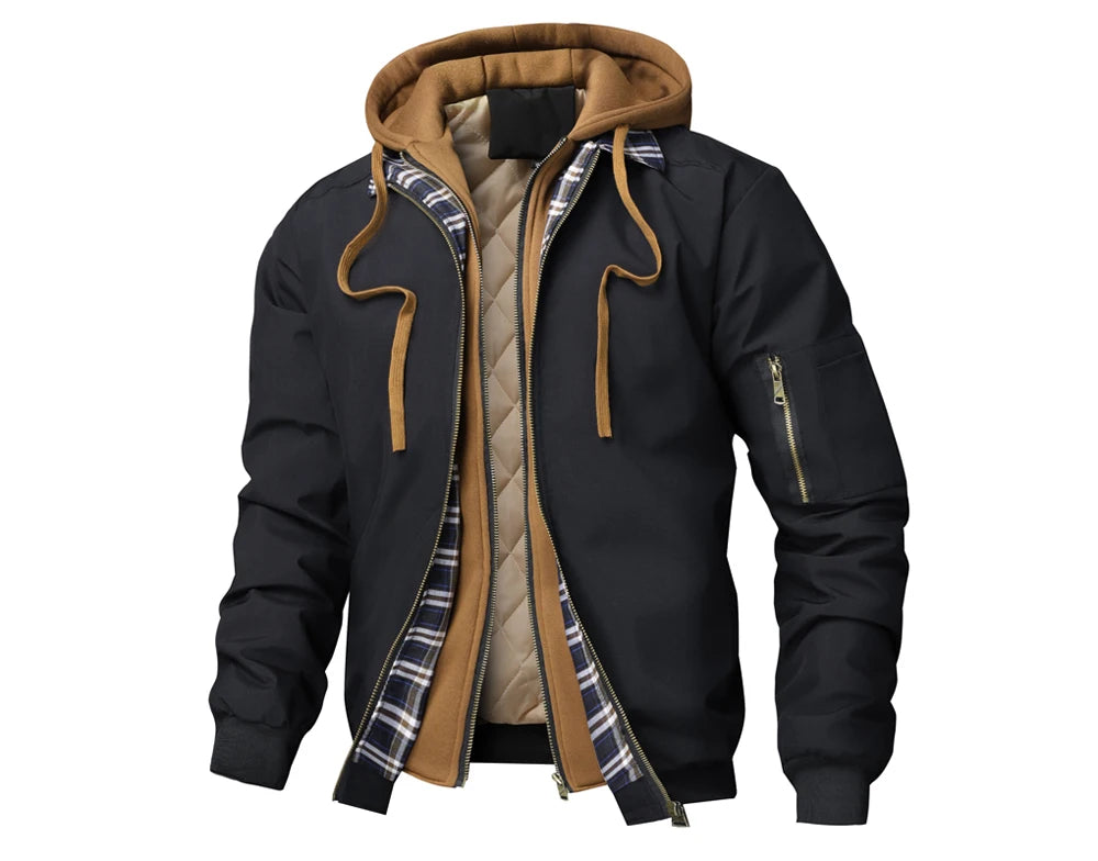 Men's Sylvain Hooded Air Force Jacket With Zipper
