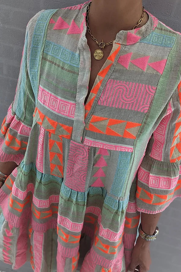 Women's Retro Elegance Midi Dress