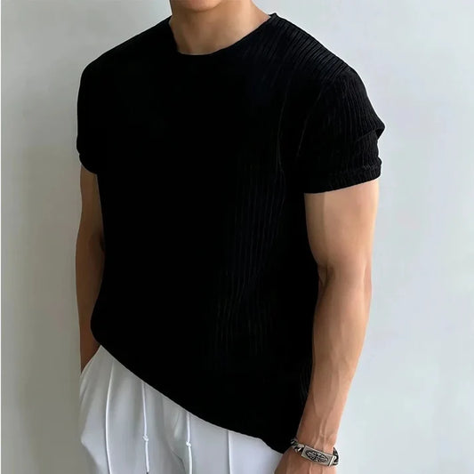 Men’s Lightweight Breathable Knit Crew Neck Tee