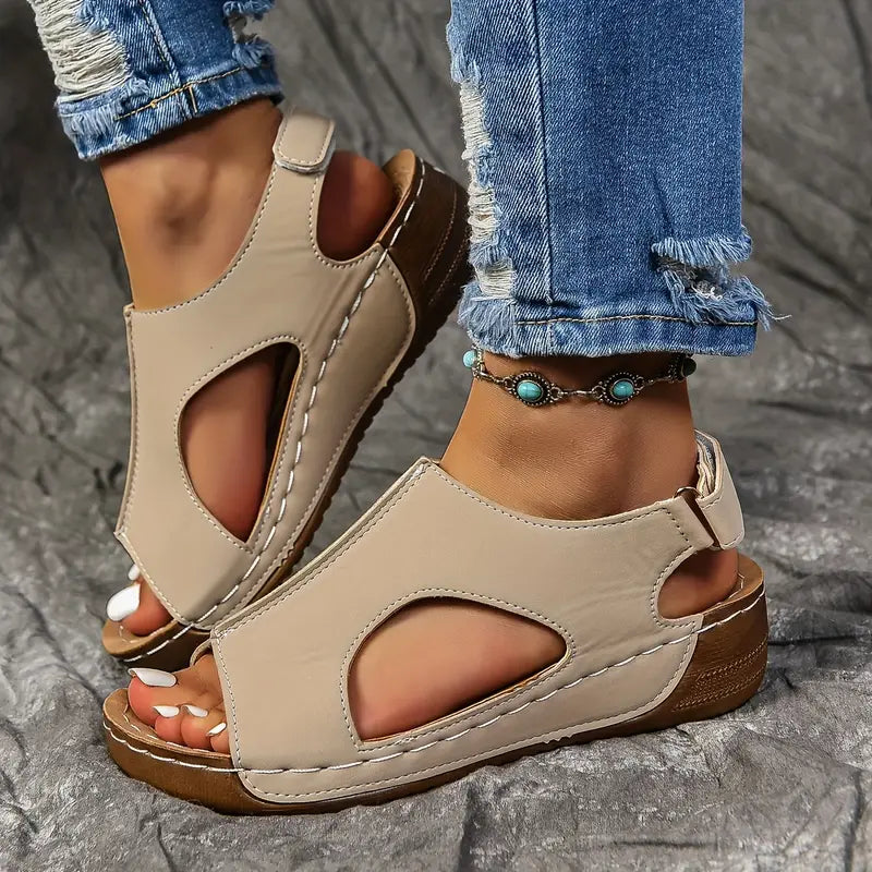 Solid Color Wedge Sandals: Comfortable, Casual, Chic