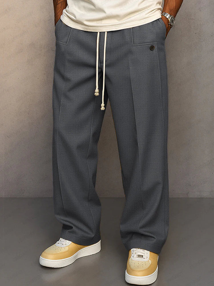 Men’s Straight-Fit Elegant Trousers