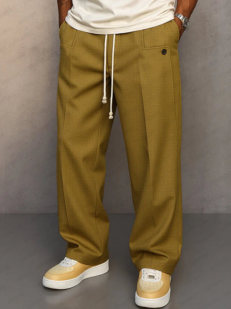 Men’s Straight-Fit Elegant Trousers