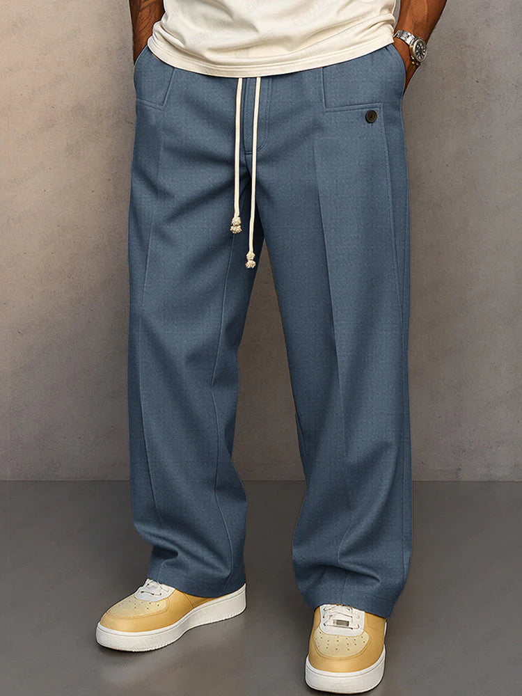 Men’s Straight-Fit Elegant Trousers
