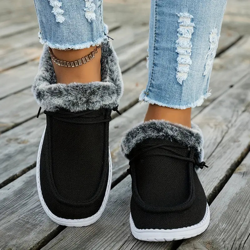 Women's Plush Lined Slip-On Sneakers