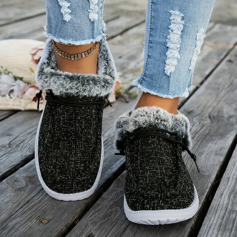 Women's Plush Lined Slip-On Sneakers