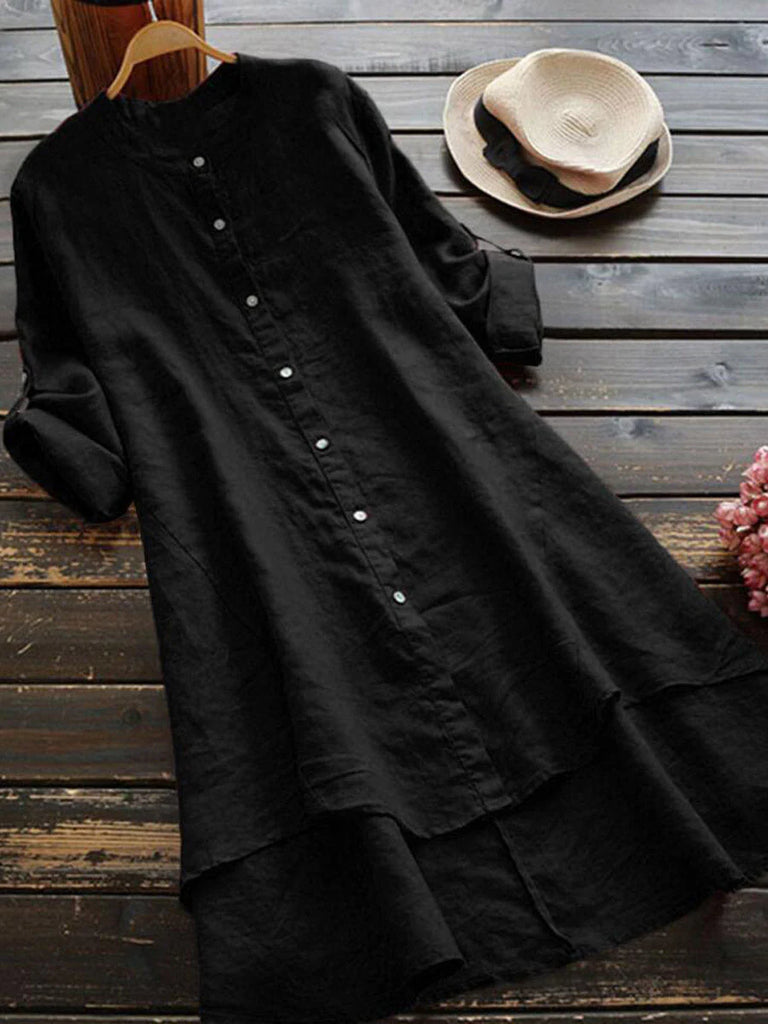 Casual Linen Shirt Dress