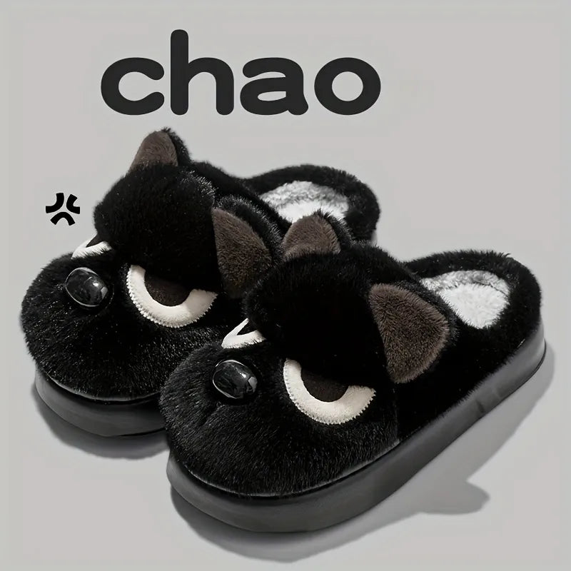 Women’s Puppy Plush Thick-Sole Winter Slippers