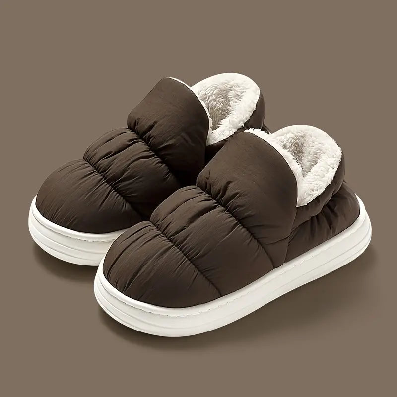 Women’s Plush Warm Outdoor Slippers – Soft Cotton Winter Boots