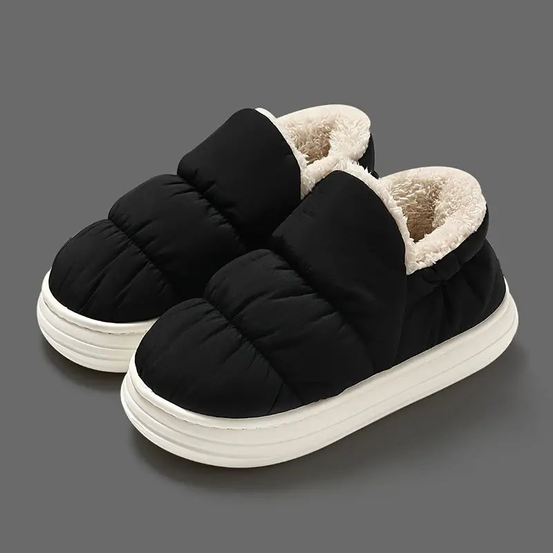 Women’s Plush Warm Outdoor Slippers – Soft Cotton Winter Boots